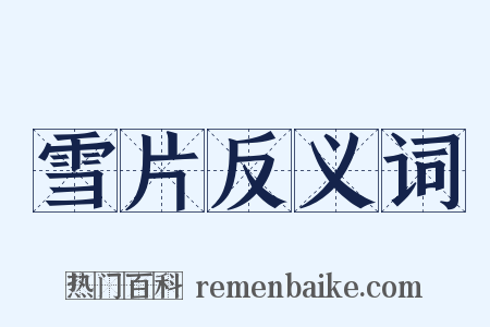 雪片反义词是什么意思的图片